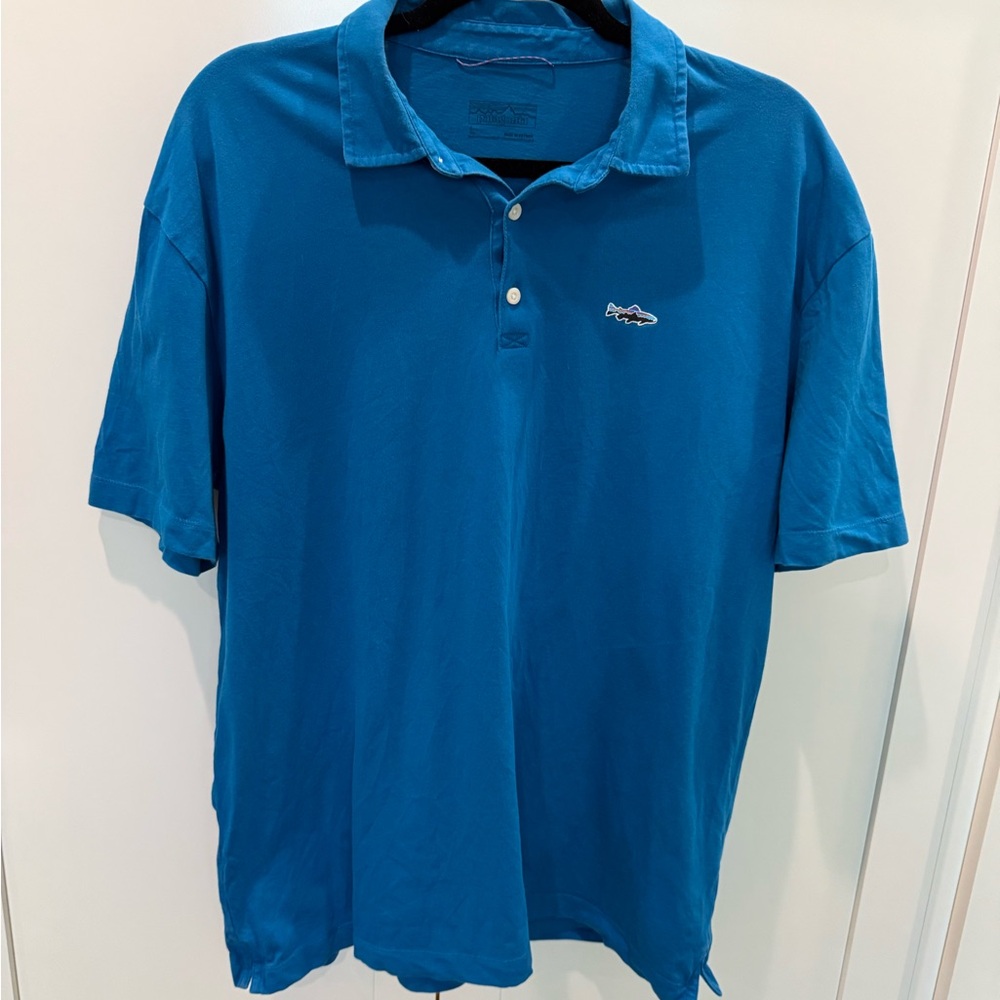 Patagonia Vibrant Blue Polo Shirt